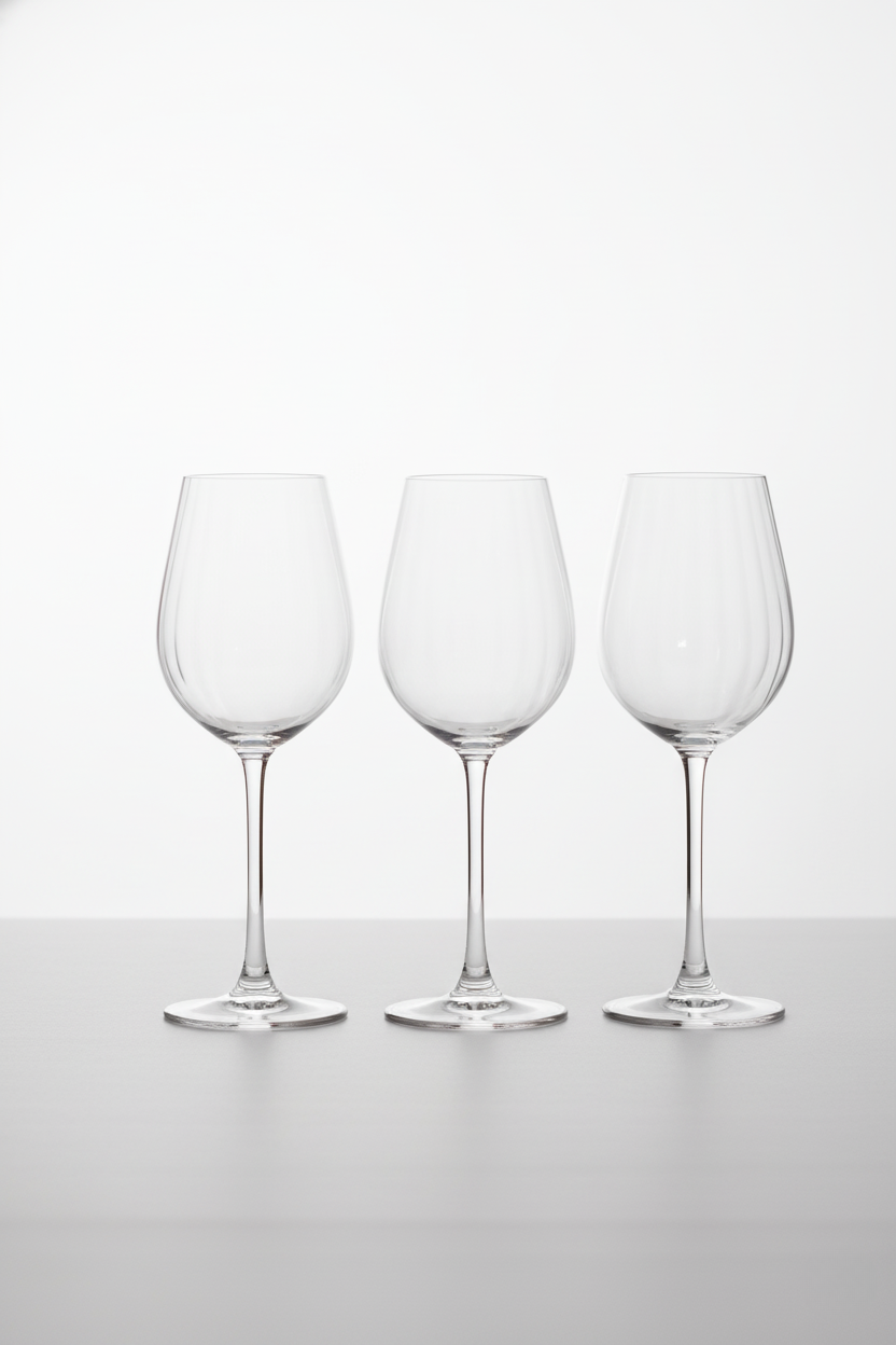 Jogo 6 Taças de Cristal p/ Vinho Columbia Optic Bohemia, Wolff