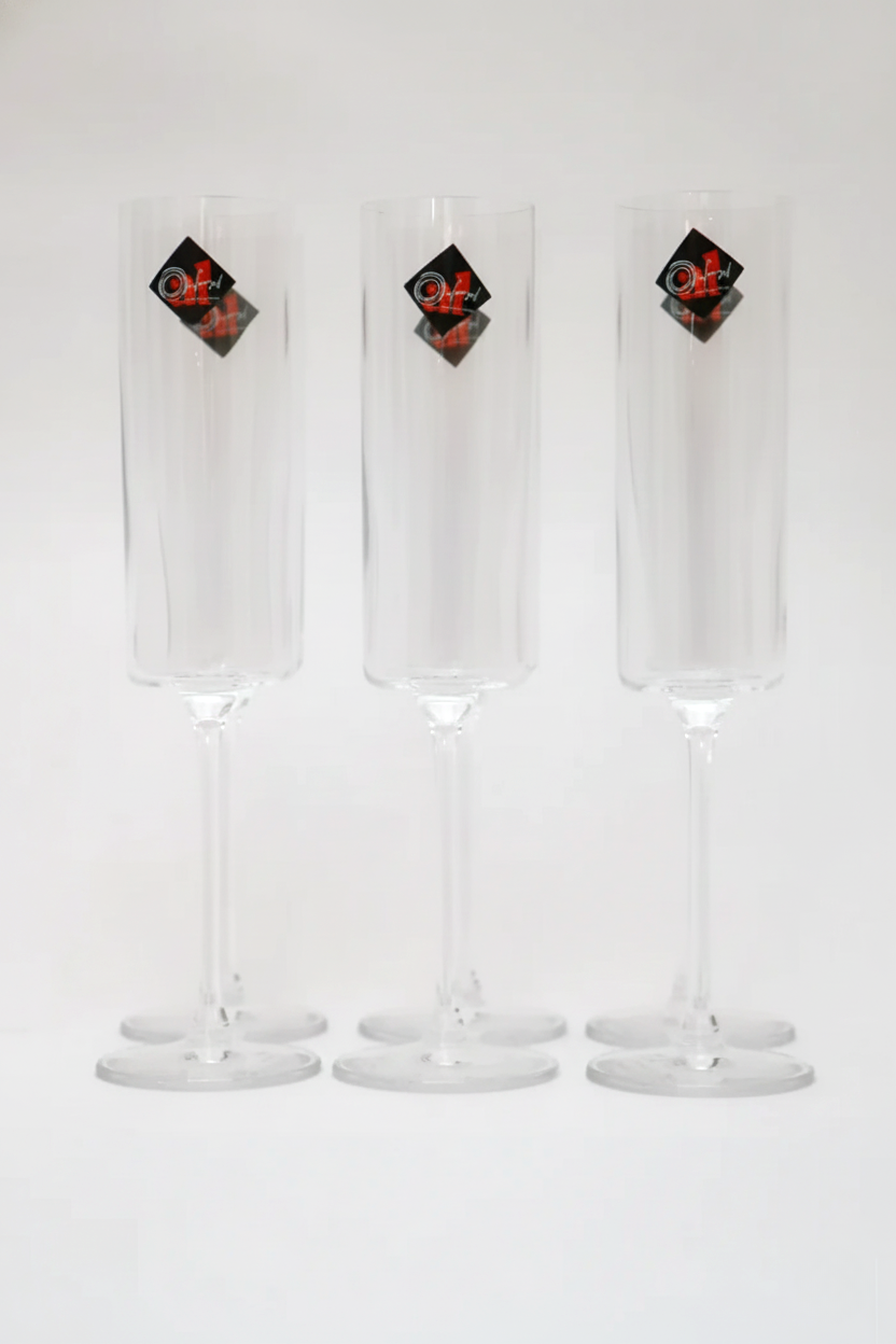 Jogo 6 Taças de Cristal Minimal Classic p/ Champanhe 170ml, Oxford