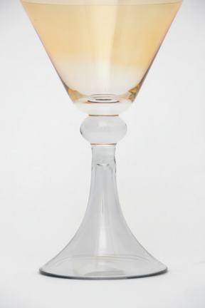 Taça de Vidro Coupe Suíça 150ml - Âmbar e Cinza