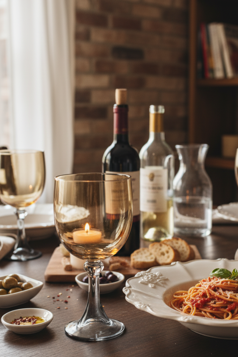 Taça de Vidro p/ Vinho Portugal 360ml - Âmbar e Cinza