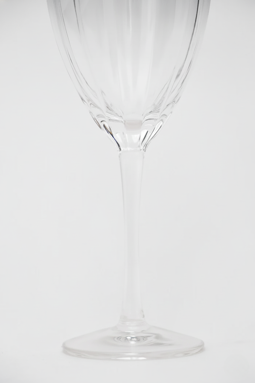 Taça de Vidro Belga Transparente e Cinza 320ml