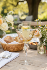 Taça de Vidro Coupe Holanda 180ml - Amarelo e Cinza