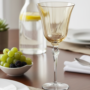 Taça de Vidro p/ Vinho França 300ml - Âmbar e Cinza