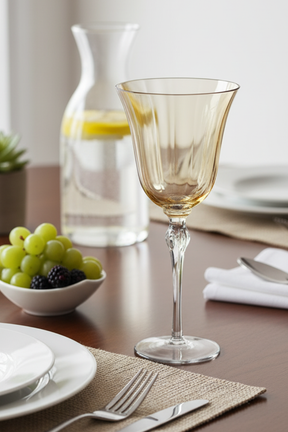 Taça de Vidro p/ Vinho França 300ml - Âmbar e Cinza