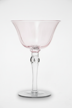 Taça de Vidro Coupe Califórnia 180ml - Rosa e Cinza