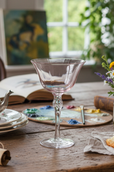 Taça de Vidro Coupe Califórnia 180ml - Rosa e Cinza