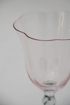 Taça de Vidro p/ Vinho Colorado 300ml - Rosa e Cinza