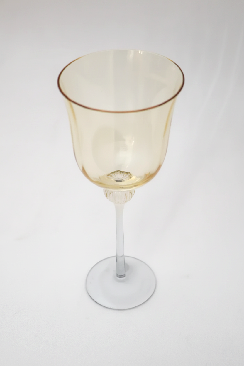 Taça de Vidro p/ Vinho Bélgica 320ml - Âmbar e Cinza