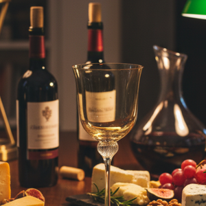 Taça de Vidro p/ Vinho Bélgica 320ml - Âmbar e Cinza