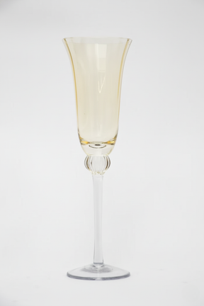 Taça de Vidro p/ Champanhe Espanha 180ml - Âmbar e Cinza