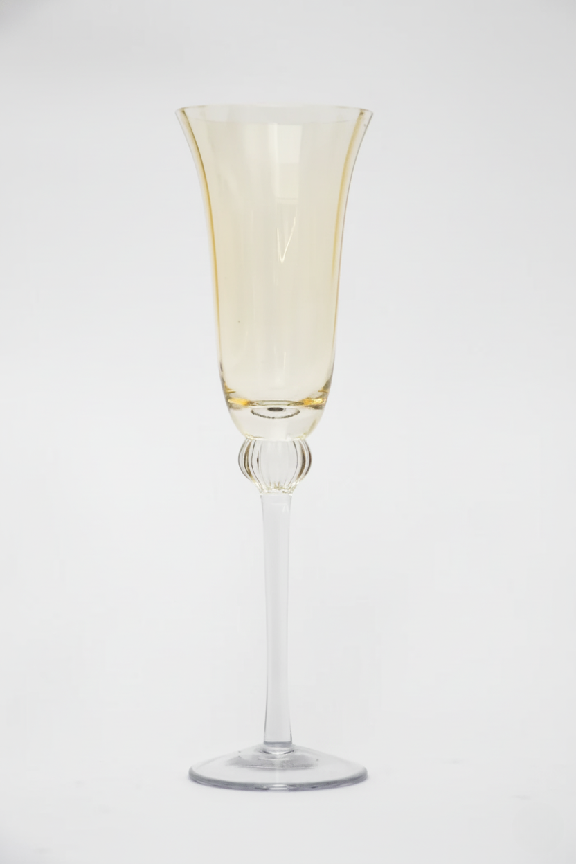 Taça de Vidro p/ Champanhe Espanha 180ml - Âmbar e Cinza