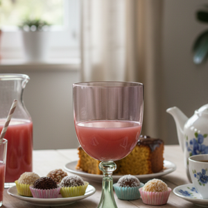 Taça de Vidro p/ Vinho Chile 360ml - Rosa e Verde