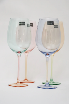 Jogo 4 Taças de Vidro p/ Vinho Burano 550ml, Fracalanza