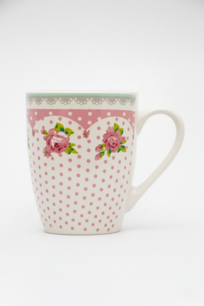 Caneca de Porcelana c/ Tampa e Filtro p/ Chá, Lyor