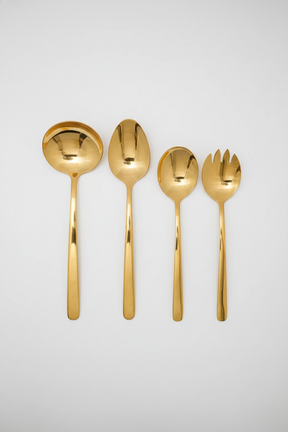 Conjunto 4 Talheres para Servir Vienna Dourado, Wolff