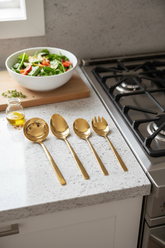 Conjunto 4 Talheres para Servir Vienna Dourado, Wolff