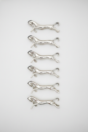 Conjuto 6 Descansos para Talheres Zamac Cavalo, Wolff