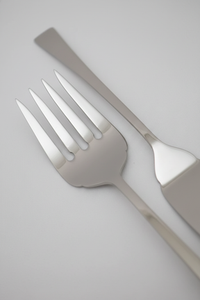 Conjunto 2 Peças Faca e Garfo para servir peixe Aço Inox Berna, Wolff