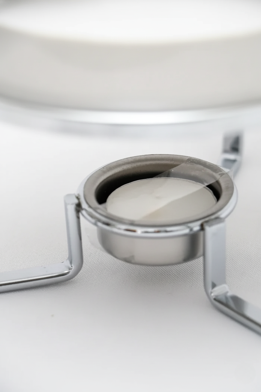 Rechaud p/ Queijo Brie Cerâmica c/ Faca de Aço Inox, Francallanza