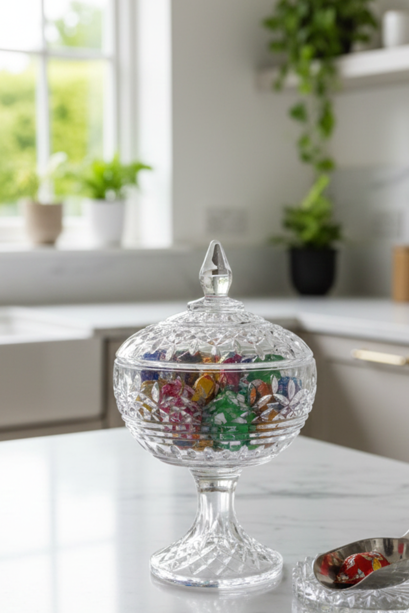 Potiche de Cristal com Pé Lys Wolff