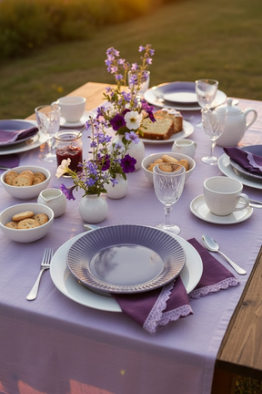 Jogo 6 Pratos de Sobremesa Roxo, Oxford