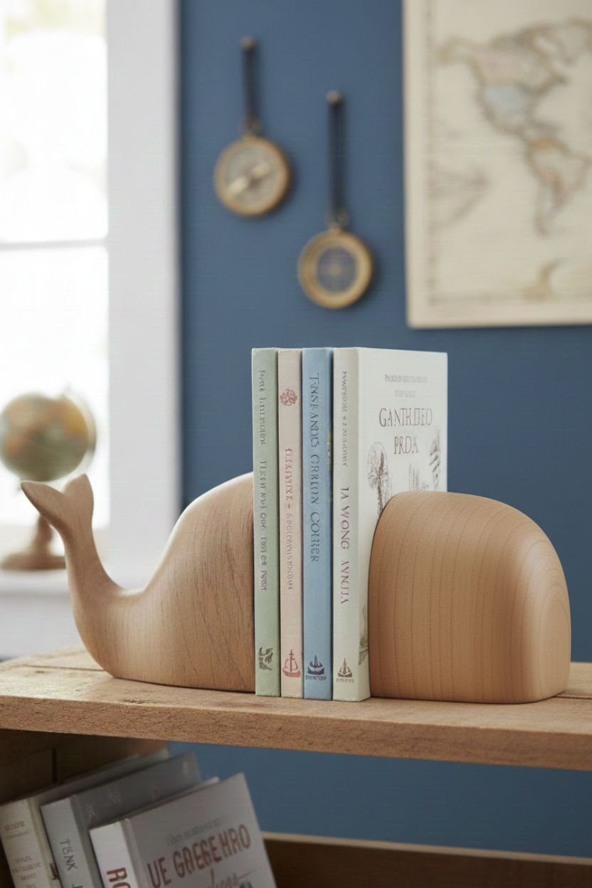 Aparador de Livros Baleia em Polirresina Mart