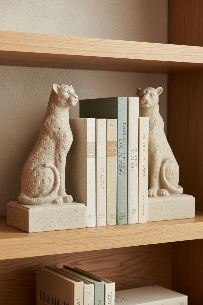 Aparadores de Livros Leopardos em Polirresina Mart