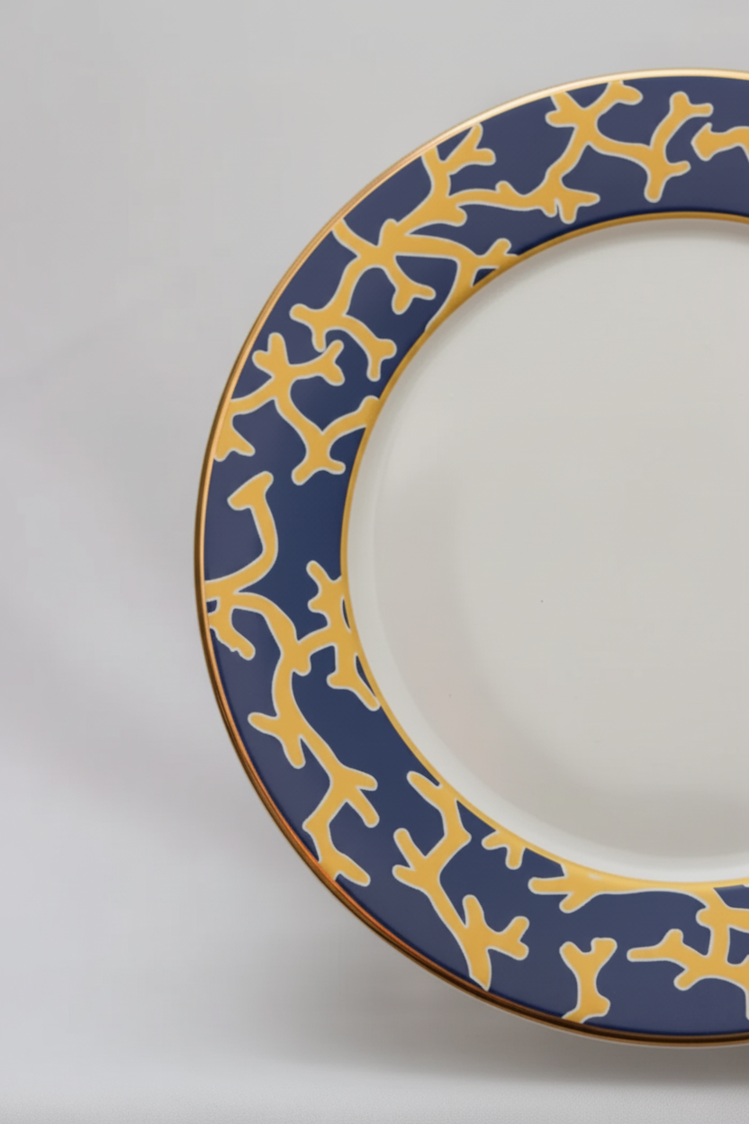 Jogo 6 Pratos Rasos Coral Blue, Scalla