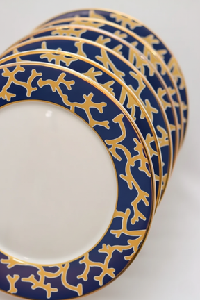 Jogo 6 Pratos Rasos Coral Blue, Scalla