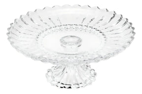 Prato para Bolo em Cristal com Pé Geneva Lyor