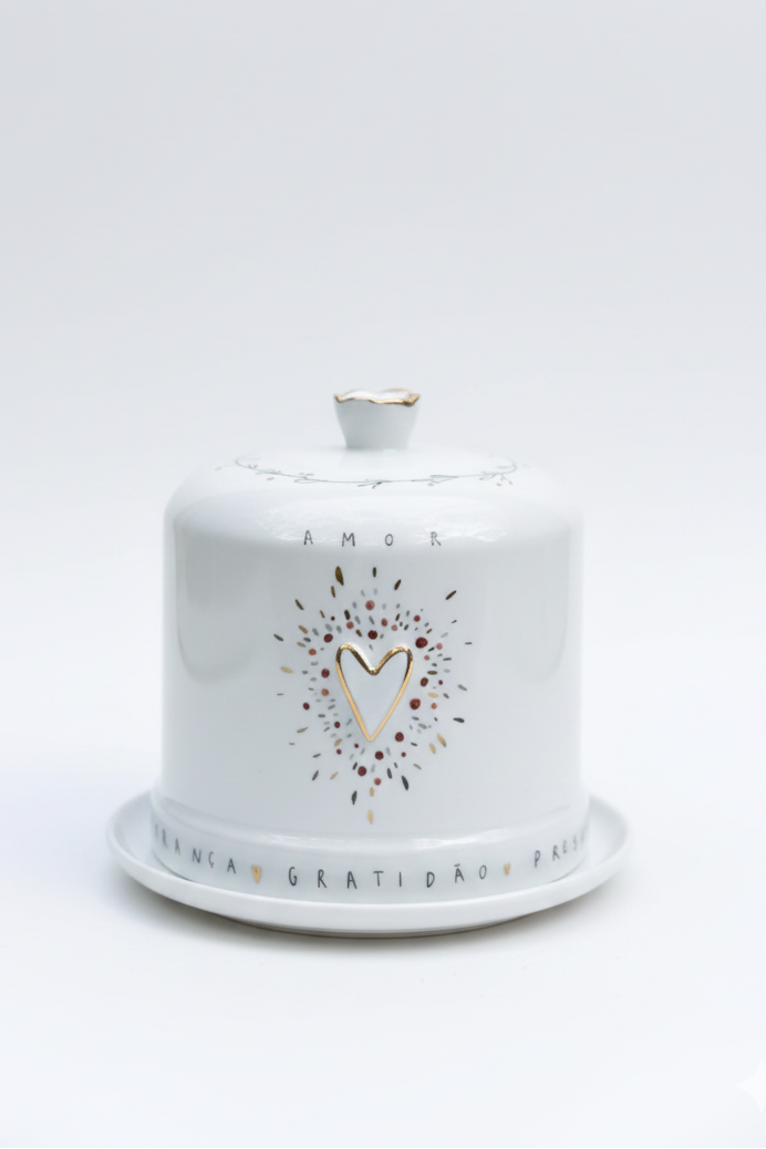 Porta Panetone Cúpula Sem Base Amor