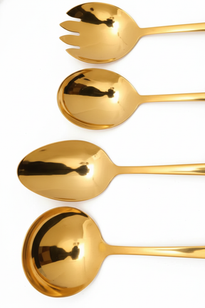 Conjunto 4 Talheres para Servir Vienna Dourado, Wolff