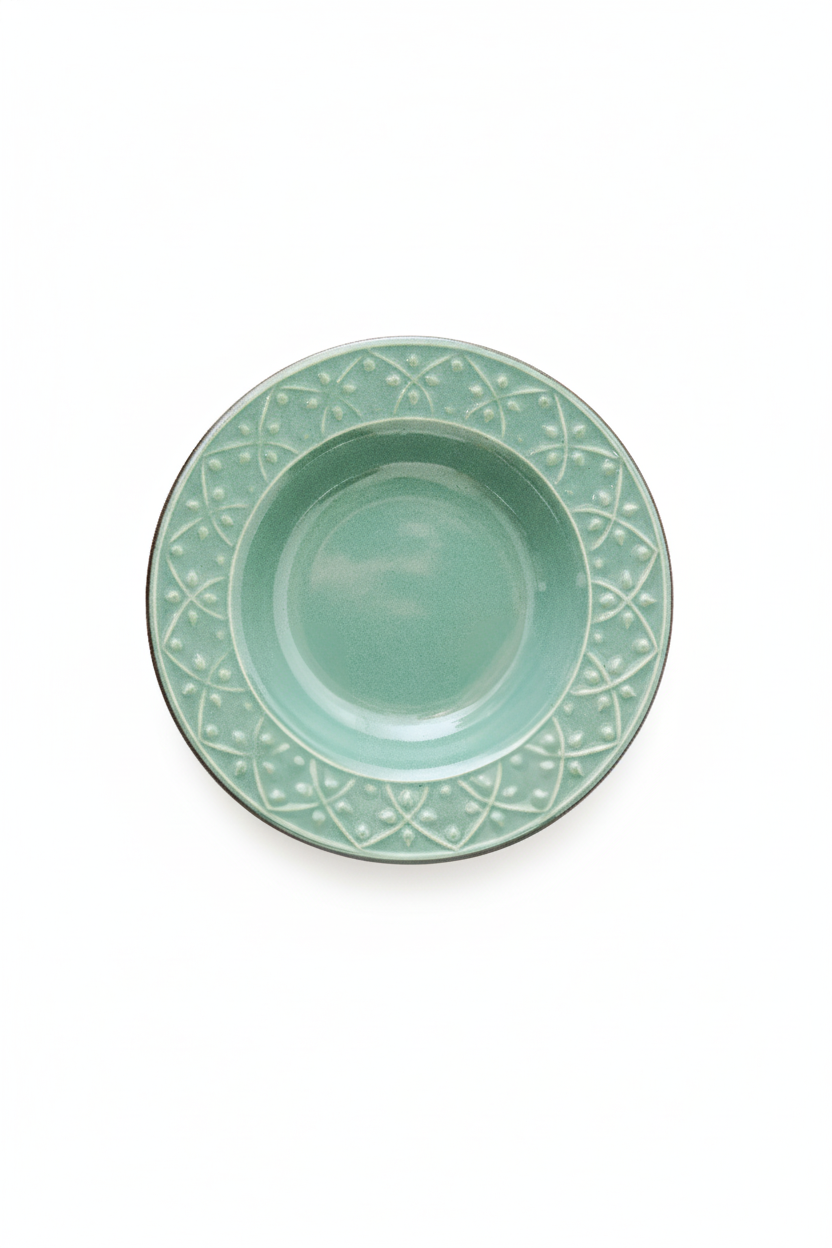 Jogo 6 Pratos Fundos Malaquita, Oxford