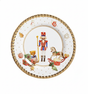 Jogo 4 Pratos de Sobremesa Toys Christmas Scalla