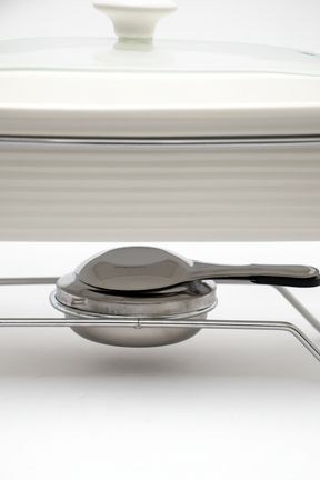 Rechaud  Retangular Cerâmica com Queimador e Tampa de Vidro, Francallanza