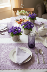 Jogo 6 Copos de Vidro Alto Roxo