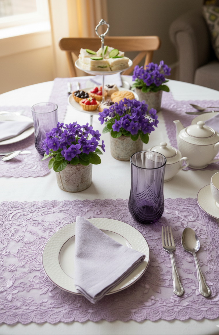 Jogo 6 Copos de Vidro Alto Roxo