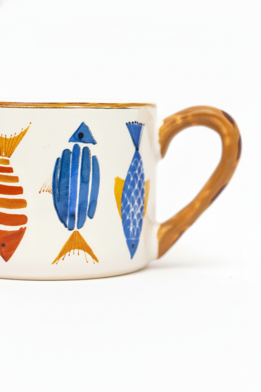 Jogo 6 Xícaras de Chá c/ Pires Sardine,  Maison Blanche