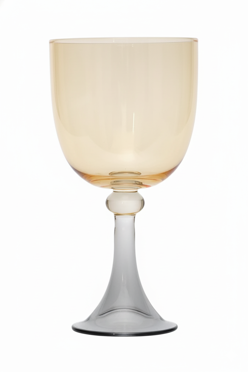 Taça de Vidro p/ Vinho Portugal 360ml - Âmbar e Cinza