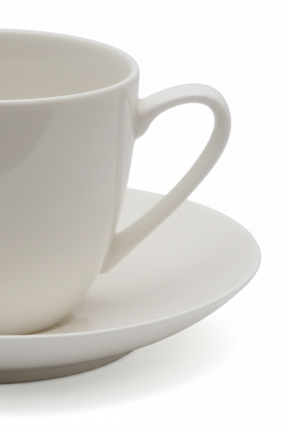 Xícara De Chá c/ Pires Clean Porcelana, Lyor