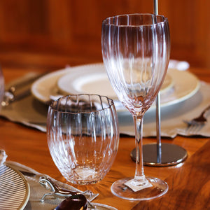 Taça de Vidro Belga Transparente e Cinza 320ml