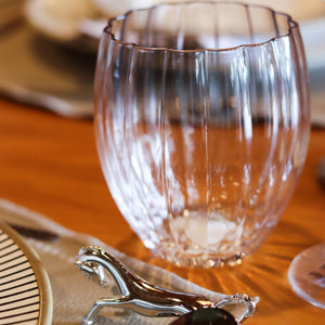 Copo de Vidro Belga Transparente e Cinza 400ml