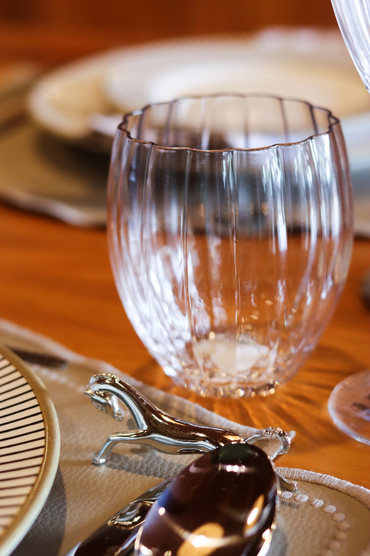 Copo de Vidro Belga Transparente e Cinza 400ml