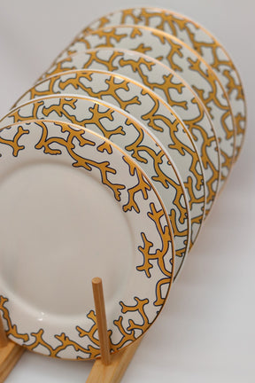 Prato Sobremesa Coral Blue Scalla