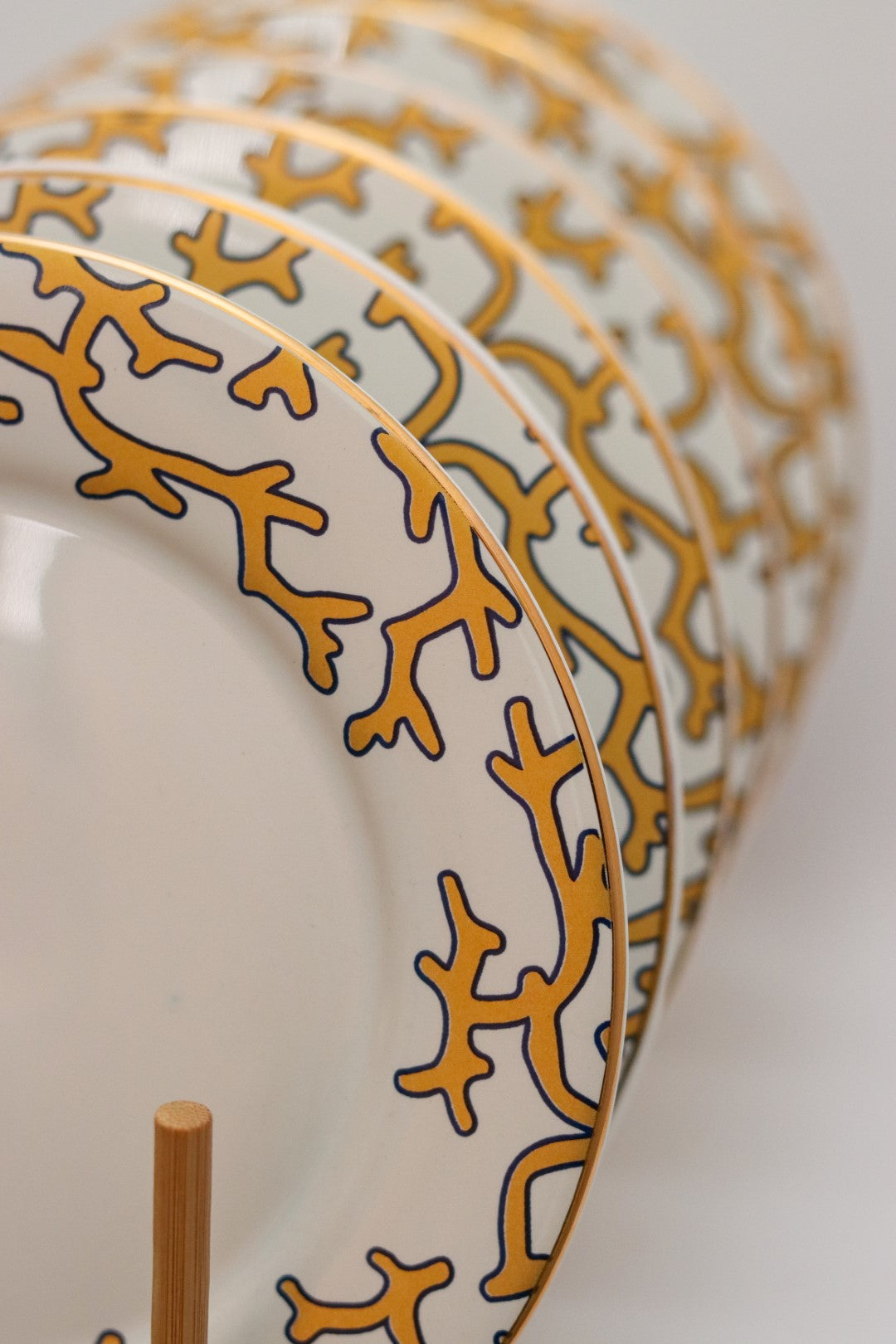 Prato Sobremesa Coral Blue Scalla