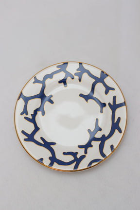 Xícara de Chá c/ Pires Coral Blue Scalla