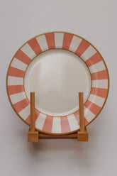 Prato Sobremesa Strip Rosa Plus Alleanza