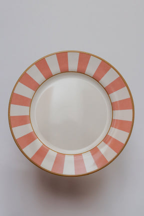 Prato Sobremesa Strip Rosa Plus Alleanza