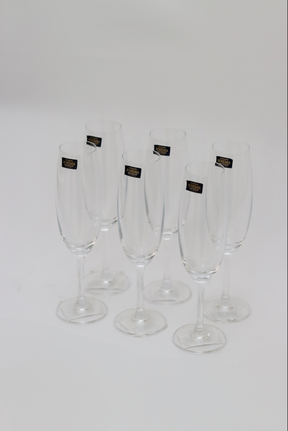 Taça de Cristal p/ Champanhe linha Bohemia Lyor 220ml