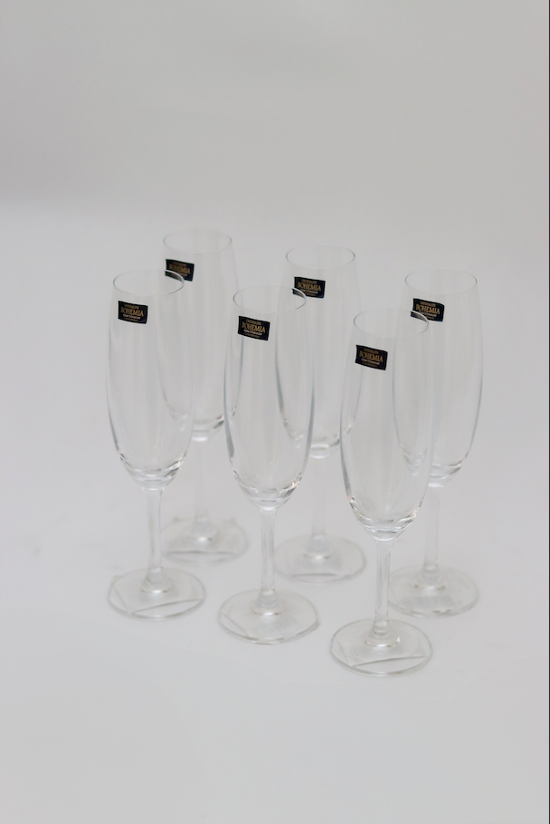 Taça de Cristal p/ Champanhe linha Bohemia Lyor 220ml